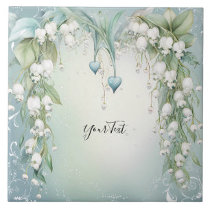 Waterverf Lily van de Vallei Keramische Tegel Tegeltje