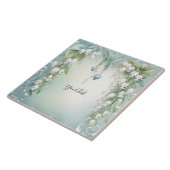 Waterverf Lily van de Vallei Keramische Tegel Tegeltje (Zijkant)