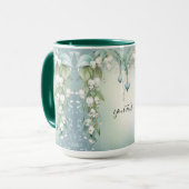 Waterverf Lily van de Vallei Koffie Mok (Voorkant links)