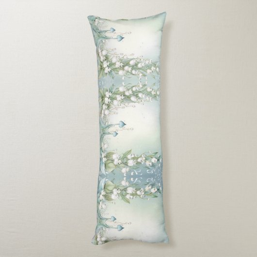 Waterverf Lily van de vallei lichaam kussen (Achterkant (Verticaal))