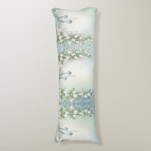 Waterverf Lily van de vallei lichaam kussen (Voorkant Verticaal)