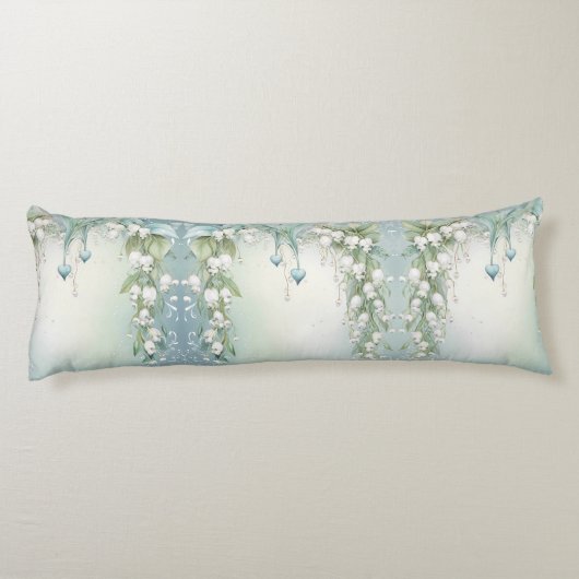 Waterverf Lily van de vallei lichaam kussen (Achterkant)