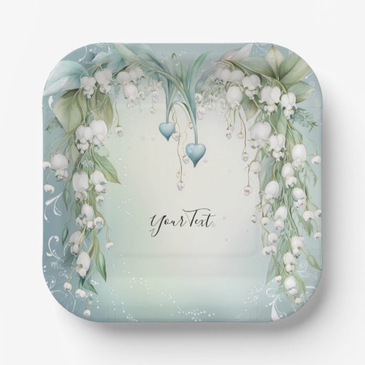 Waterverf Lily van de Vallei Papier Bord (Voorkant)