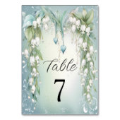 Waterverf Lily van de vallei Tafelnummer (Voorkant)