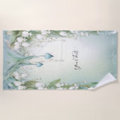 Waterverf Lily van de Valley Beach Handdoek (Voorkant)