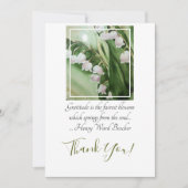 Waterverf Lily van de Valley Bedankkaart (Voorkant)