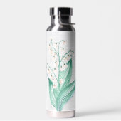 Waterverf Lily van de Valley Bouquet Waterfles (Links)