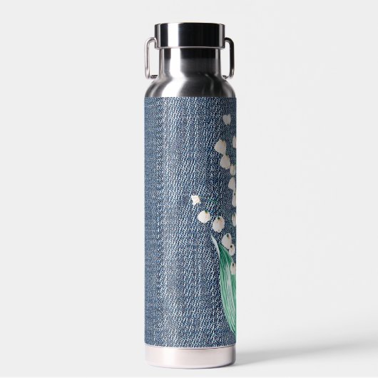 Waterverf Lily van de Valley Bouuquet Waterfles (Voorkant)