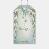 Waterverf Lily van de Valley Gift Label Cadeaulabel (Achterkant)