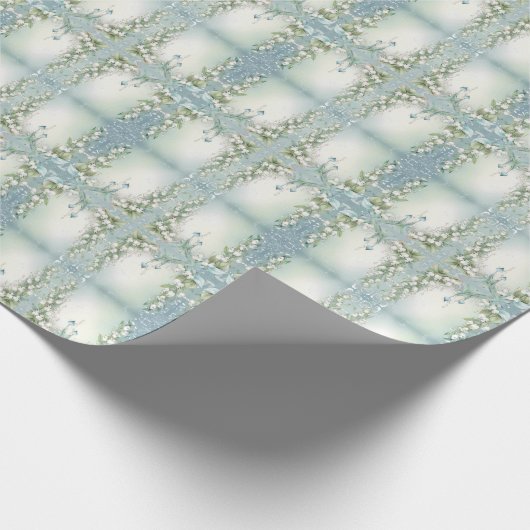 Waterverf Lily van de Valley Wrapping Paper Cadeaupapier (Hoek)