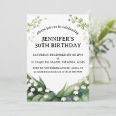 Waterverf Lily van het Vallei Verjaardagsfeest Kaart (Staand voorkant)