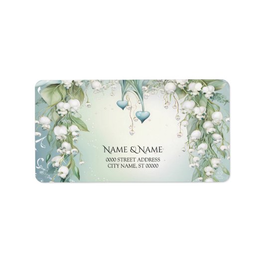Waterverf Lily van het Valley Address Label (Voorkant)