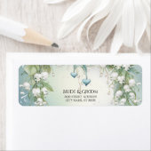 Waterverf Lily van het Valley Return Address Label (Insitu)