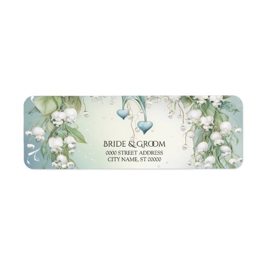 Waterverf Lily van het Valley Return Address Label (Voorkant)