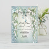 Waterverf Lily van het Valley Verloving Kaart (Staand voorkant)