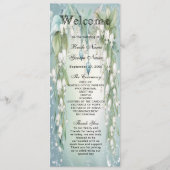 Waterverf Lily van het Valley Wedding Program Programmakaart (Voorkant)