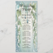 Waterverf Lily van het Valley Wedding Program Programmakaart (Achterkant)