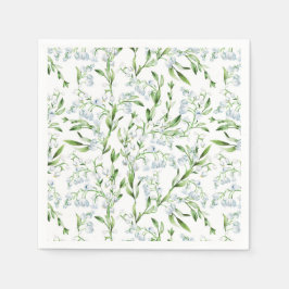 Waterverf Lily van The Valley Flowers Servet