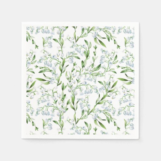Waterverf Lily van The Valley Flowers Servet (Voorkant)