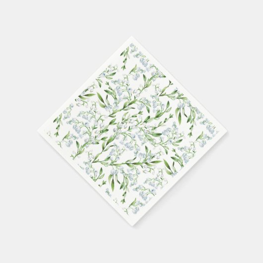 Waterverf Lily van The Valley Flowers Servet (Hoek)