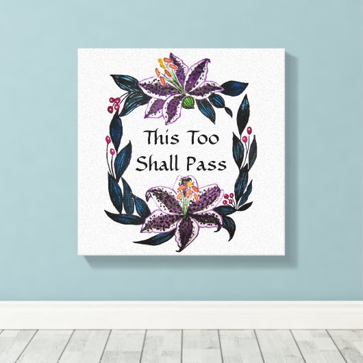 waterverf Lily Wreater zal ook dit overdragen. Canvas Afdruk (Insitu (Houten vloer))