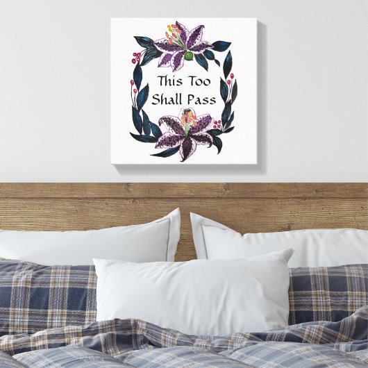 waterverf Lily Wreater zal ook dit overdragen. Canvas Afdruk (Insitu (Slaapkamer))