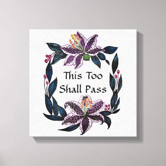 waterverf Lily Wreater zal ook dit overdragen. Canvas Afdruk (Voorkant)