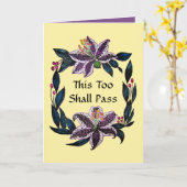 waterverf Lily Wreater zal ook dit overdragen. Kaart (Gele Bloem)