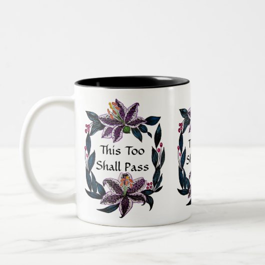 waterverf Lily Wreater zal ook dit overdragen. Tweekleurige Koffiemok (Links)