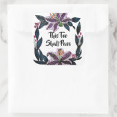 waterverf Lily Wreater zal ook dit overdragen. Vierkante Sticker (Tas)