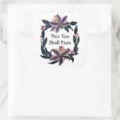 waterverf Lily Wreater zal ook dit overdragen. Vierkante Sticker (Tas)