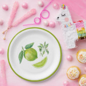 Waterverf Limoen en bladpapier Bord (Feest)