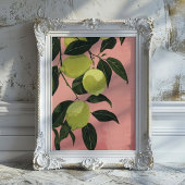 Waterverf Limoen Lemons Minimalistische Keuken Wan Poster