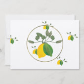 Waterverf Limoen Limon Vrijgezellenfeest B Kaart (Achterkant)