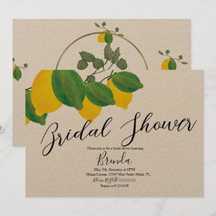 Waterverf Limoen Limon Vrijgezellenfeest B Kaart