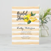 Waterverf limonade Bridal Shower-uitnodiging Kaart (Staand voorkant)