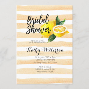 Waterverf limonade Bridal Shower-uitnodiging Kaart