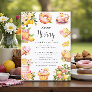 Waterverf Limonade Zoete Leckernijen Baby Shower Kaart