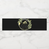 Waterverf Limoncello Bloemen groen Waterfles Etiket (Enkel label)