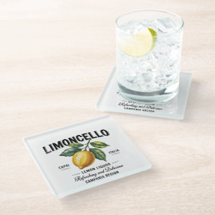 Waterverf Limoncello Lemon Liqueur Italië Glazen Onderzetter