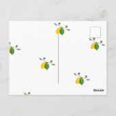 Waterverf Limoncillo Limoen Citroen Bruidsmeisjesb Briefkaart (Achterkant)