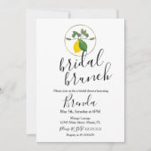 Waterverf Limoncillo Limoen Lemon Vrijgezellenfees Kaart (Voorkant)