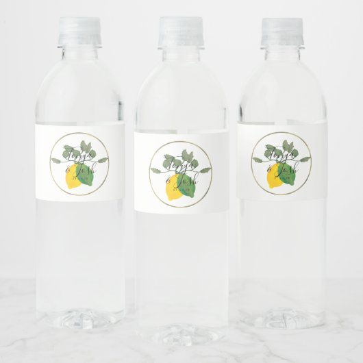 Waterverf Limoncillo Limoen Lemon Waterfles Etiket (Flessen)