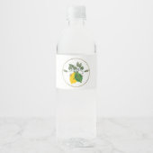 Waterverf Limoncillo Limoen Lemon Waterfles Etiket (Voorkant)