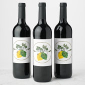 Waterverf Limoncillo Limoen Lemon Wijn Etiket (Flessen)