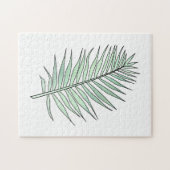 Waterverf line kunst laat klinkende moderne kunst legpuzzel (Horizontaal)