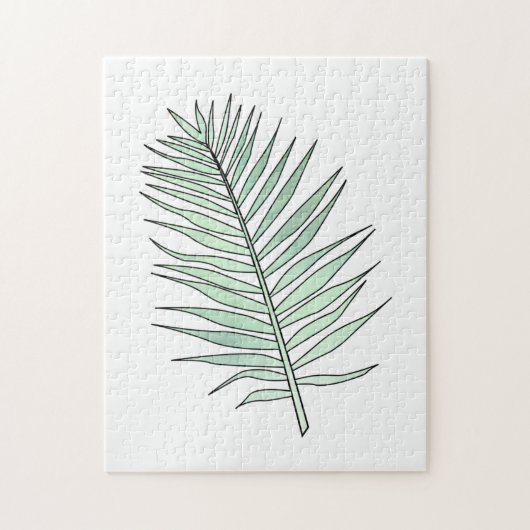 Waterverf line kunst laat klinkende moderne kunst legpuzzel (Verticaal)