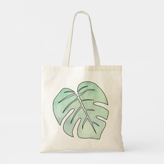 Waterverf line kunst laat klinkende moderne kunst tote bag (Achterkant)