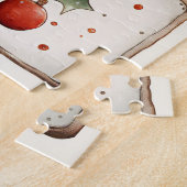 Waterverf Lineart kerstpatroon Legpuzzel (Zijkant)
