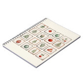 Waterverf Lineart kerstpatroon Notitieboek (Linkerzijde)